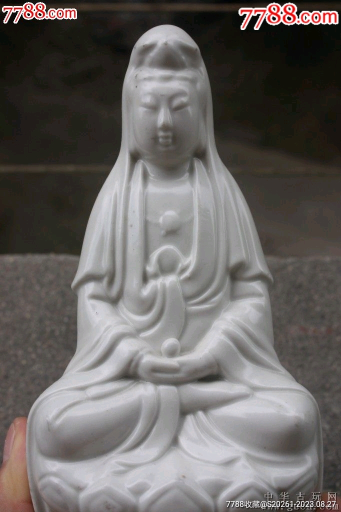少見精美完好白瓷觀音一尊！有緣人請走！_價格2000元_第2張_7788收藏__收藏?zé)峋€