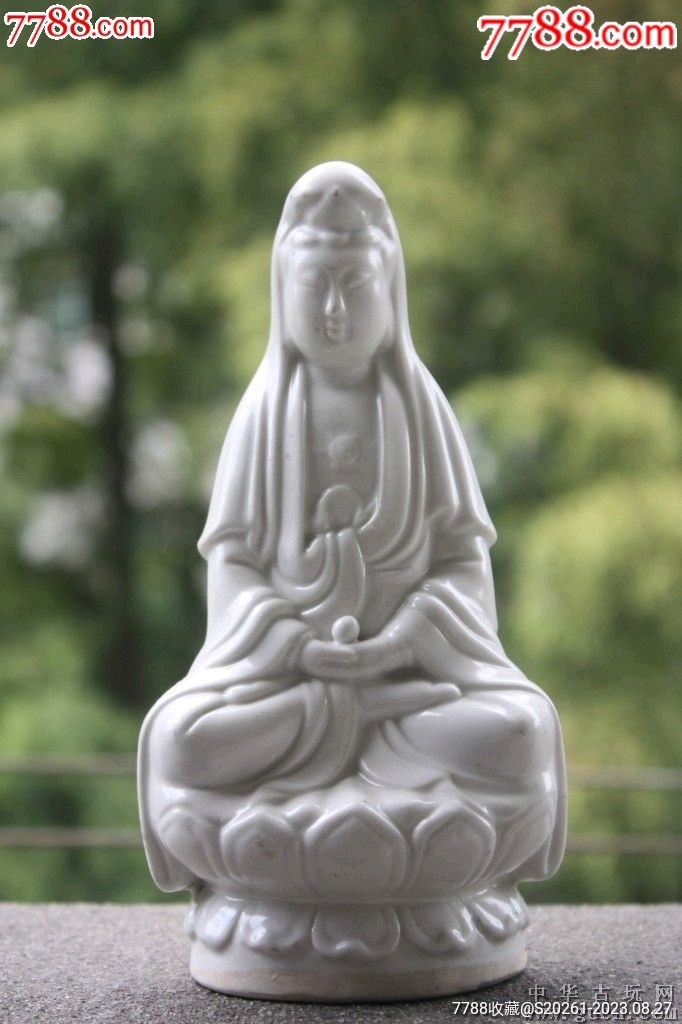 少見精美完好白瓷觀音一尊！有緣人請走！_價格2000元_第3張_7788收藏__收藏?zé)峋€