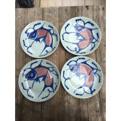e2518 中国古玩 鯉図 皿 青花釉裏紅 染付 辰砂 鯉紋 魚紋 中国古陶磁 imgrc0101271357.jpg