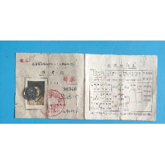 安徽省高等学校1958年联合招生准考证