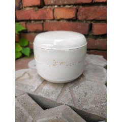 宋代定窑白釉剔花龙文尚药局大粉盒完整尺寸见图包老保真-单色白瓷-7788