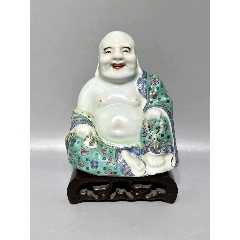 置物 弥勒佛 粉彩人物
