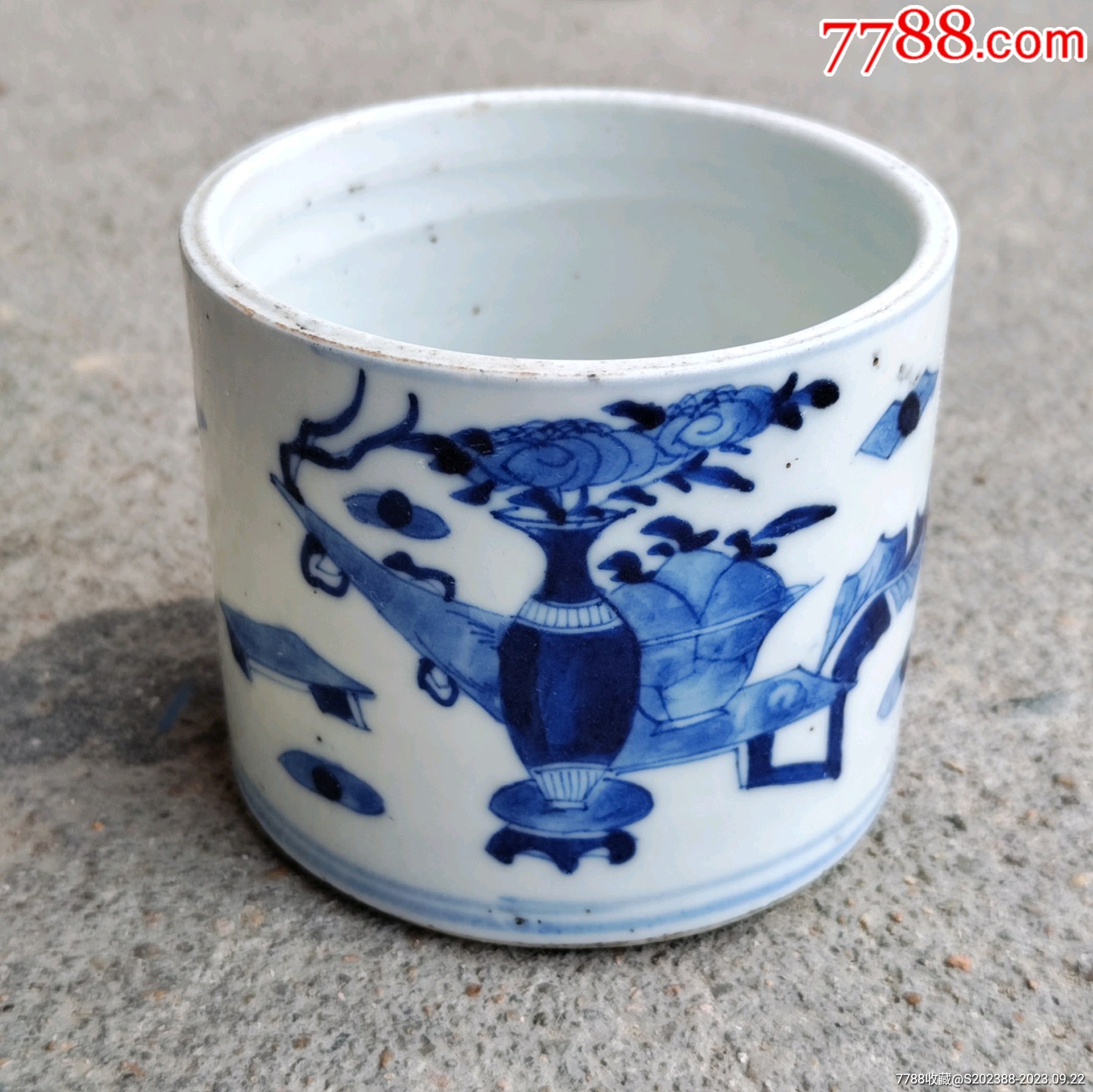 清代博古纹瓷器_青花瓷_民俗老物件交易【7788商城】