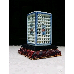 青華 青花 香炉 清中期德化窑青花山水纹香炉-青花瓷-7788旧书网
