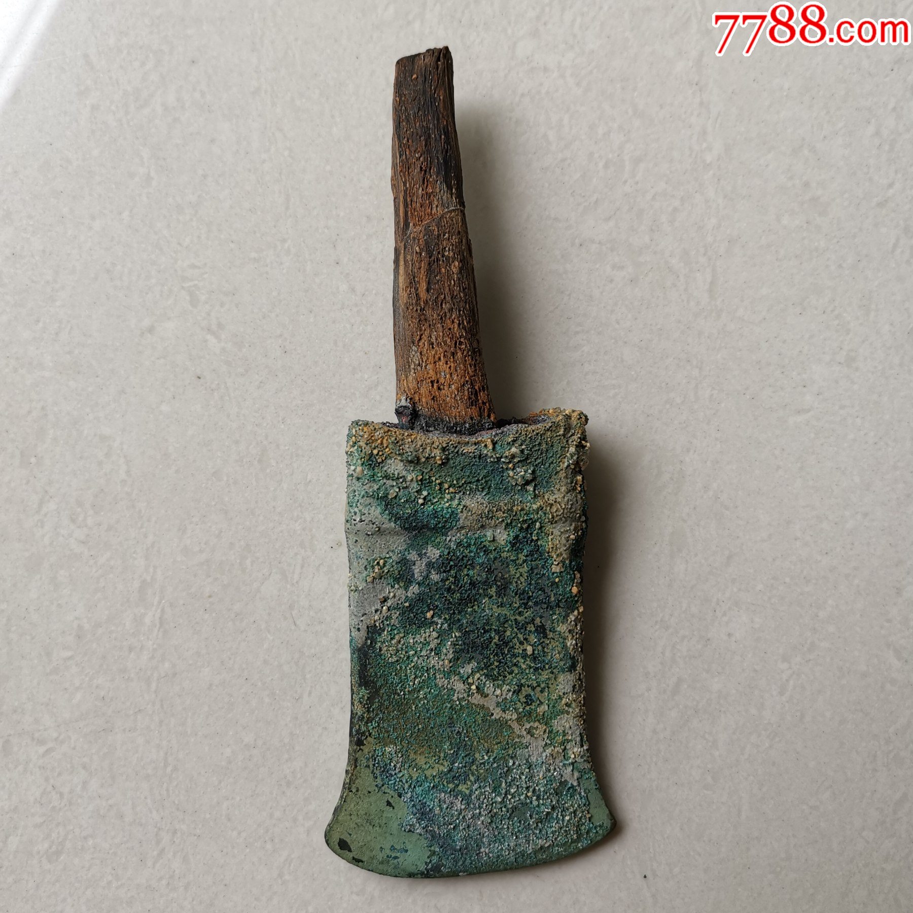 青铜锛，带完整木芯，极其稀少-铜杂件-7788旧家具收藏