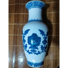 醴陵群力蓝芙蓉花瓶