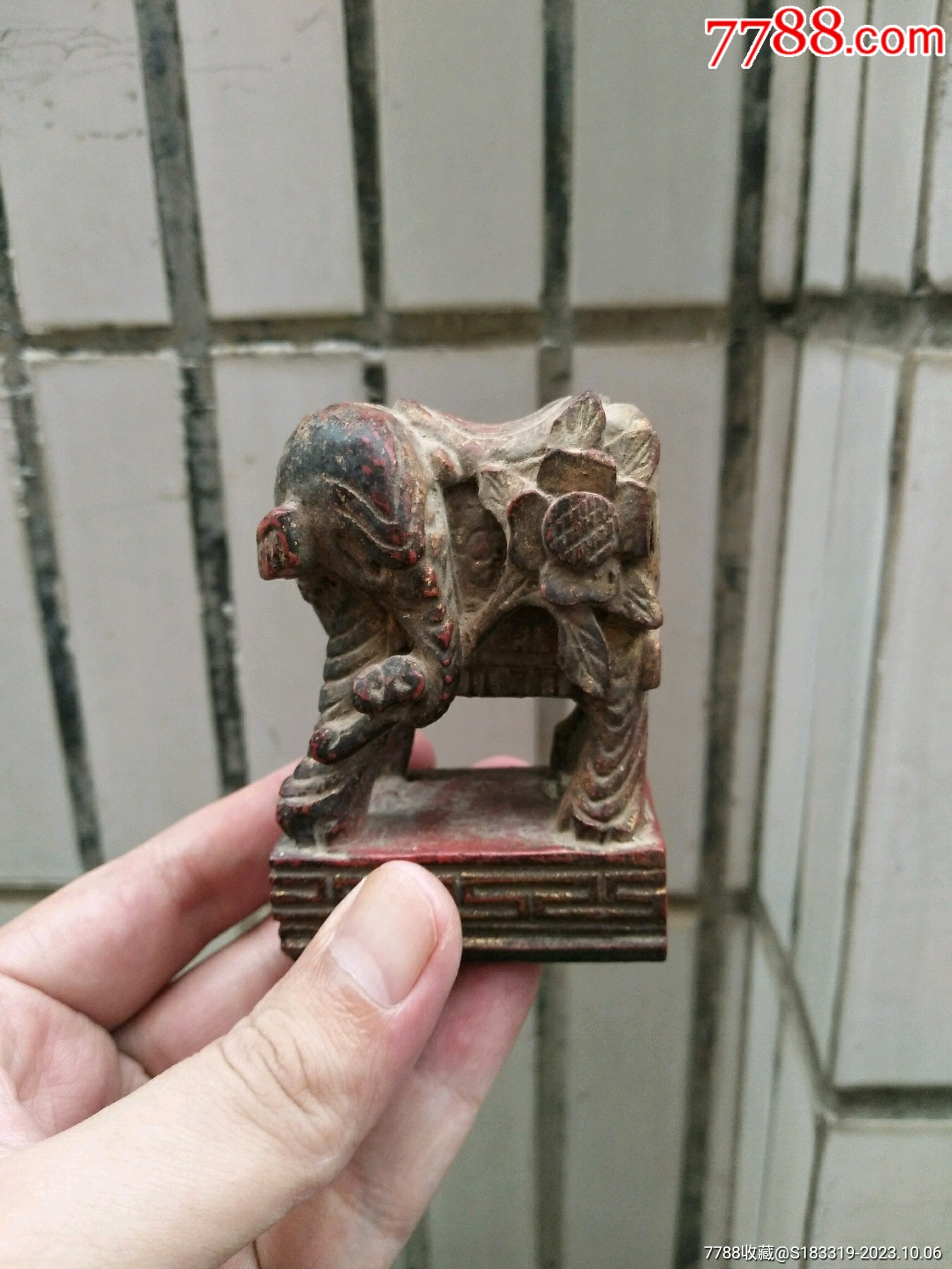 木雕大象_其他木艺品_周颜古玩【7788收藏__收藏热线】