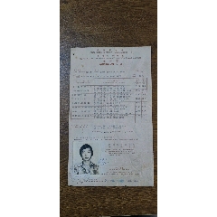 1979年香港考试局香港中学会考准考证（中国基督教青年会夜校）【树根】
