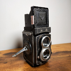 中古海鸥4a黑脸双反120胶片胶卷机械相机双镜头功能正常1970年8品