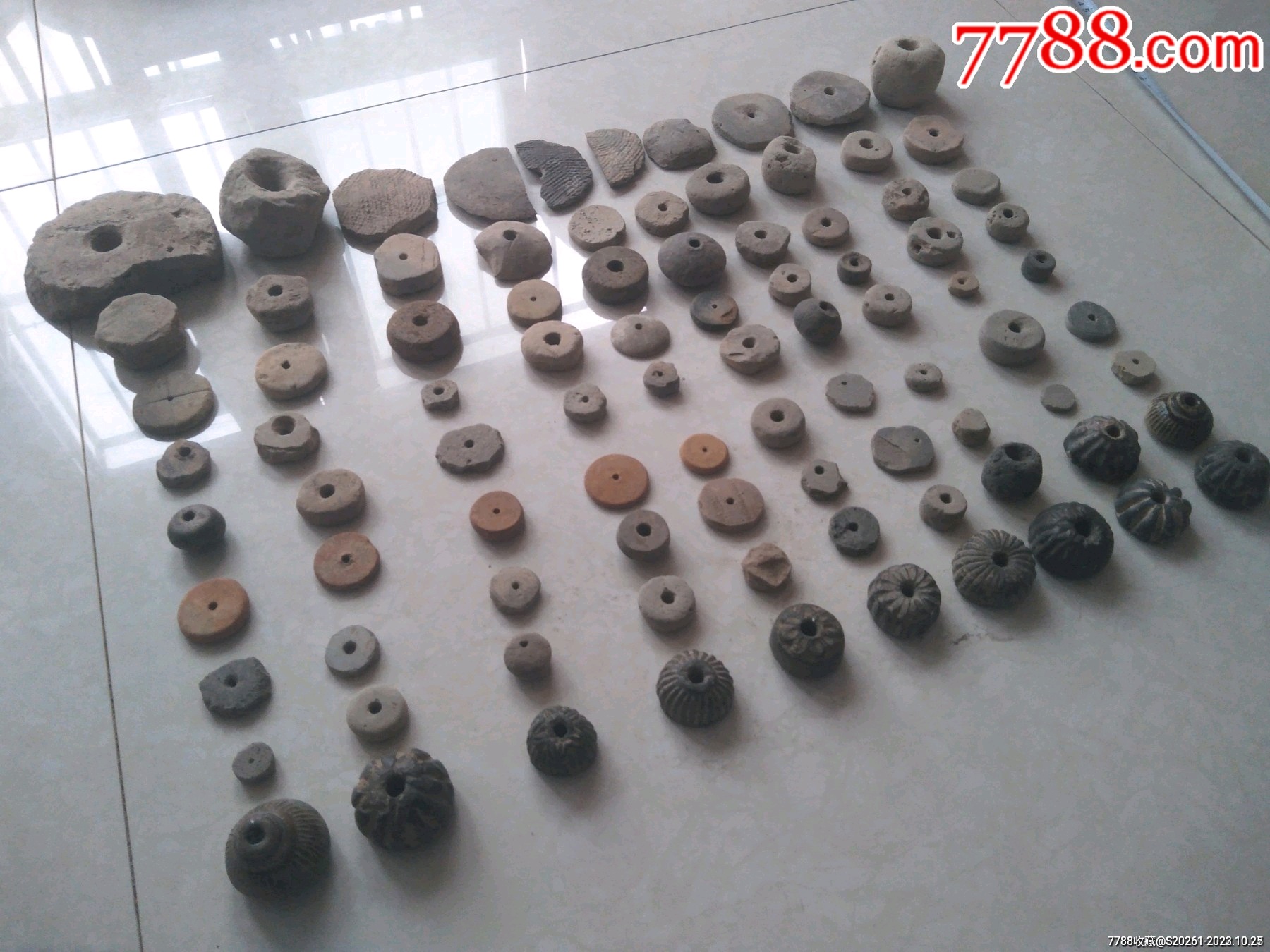 已鉴定包真!90件件件不同各种石器时代汉唐宋红陶灰陶瓷纺轮_灰陶_巩昌雄镇【7788收藏__收藏热线】