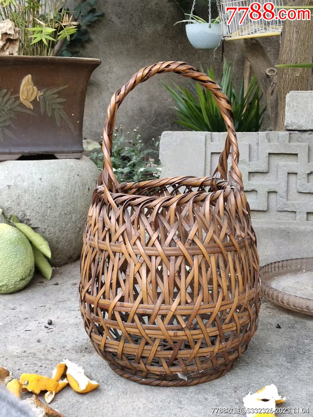 民国竹篮菜篮子时尚大气潮流