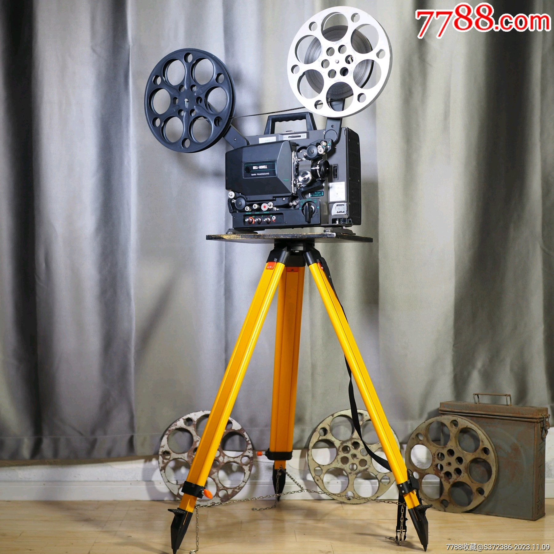 怀旧古董贝尔Bell&Howell16毫米16mm胶片电影机放映机功能正常