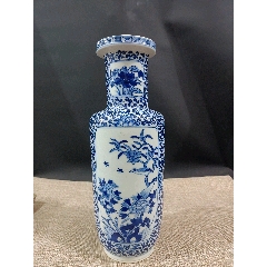 清代青花棒槌瓶_青花瓷_历史回收站【7788旧书网】