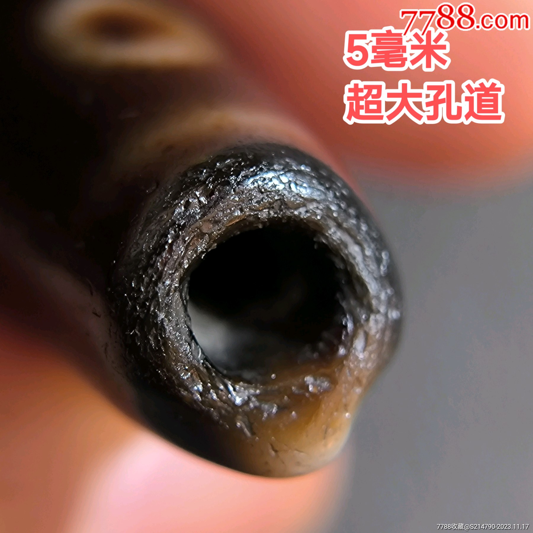 强光微透油润特殊六眼双杵玛瑙天珠,超大孔道【宝贝尺寸】:天珠长51宽12毫米左右_天珠_不二天珠收藏【7788收藏__收藏热线】