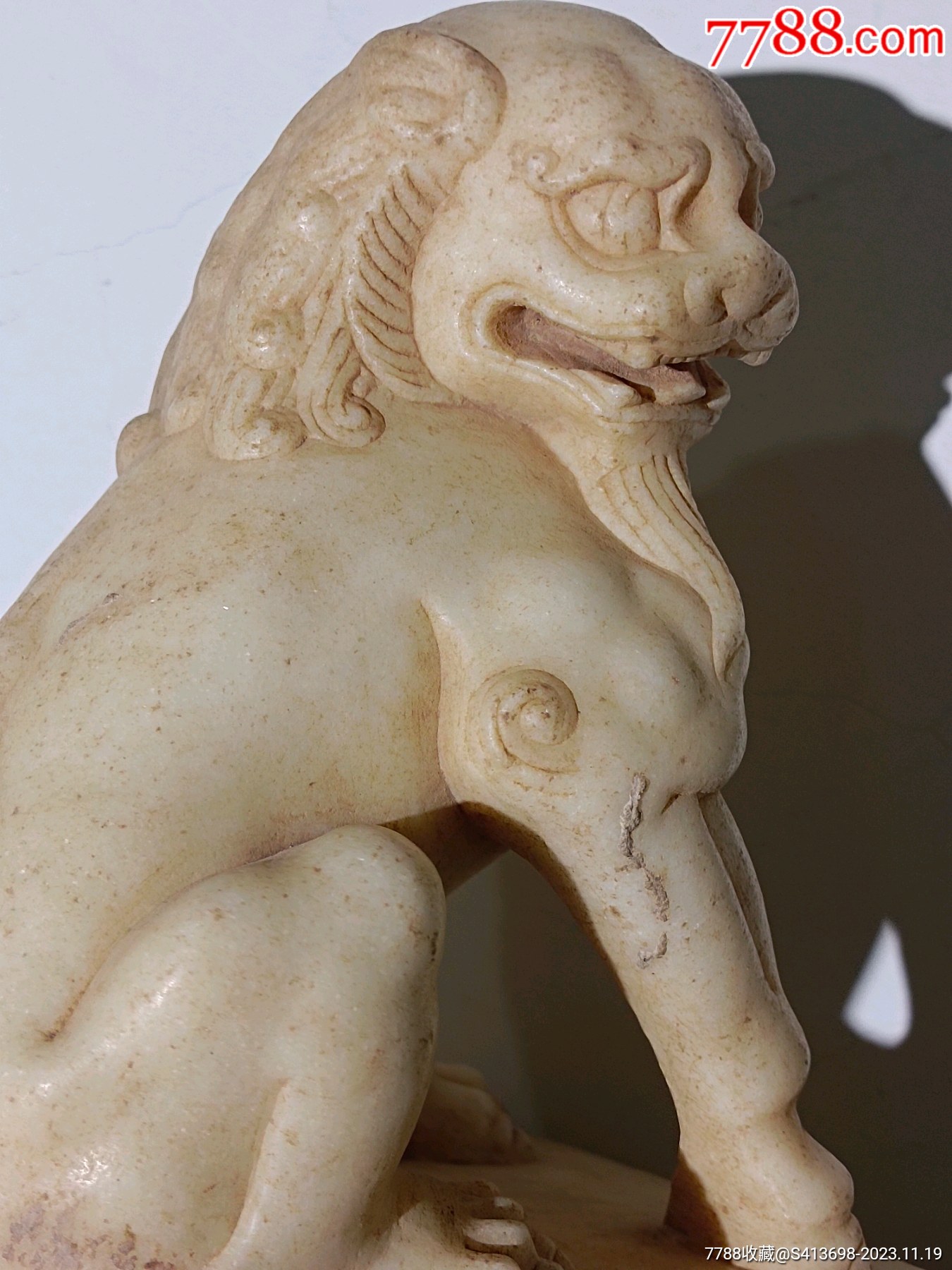 唐代汉白玉石雕狮子_石狮/石雕塑_历史回收站【7788收藏】