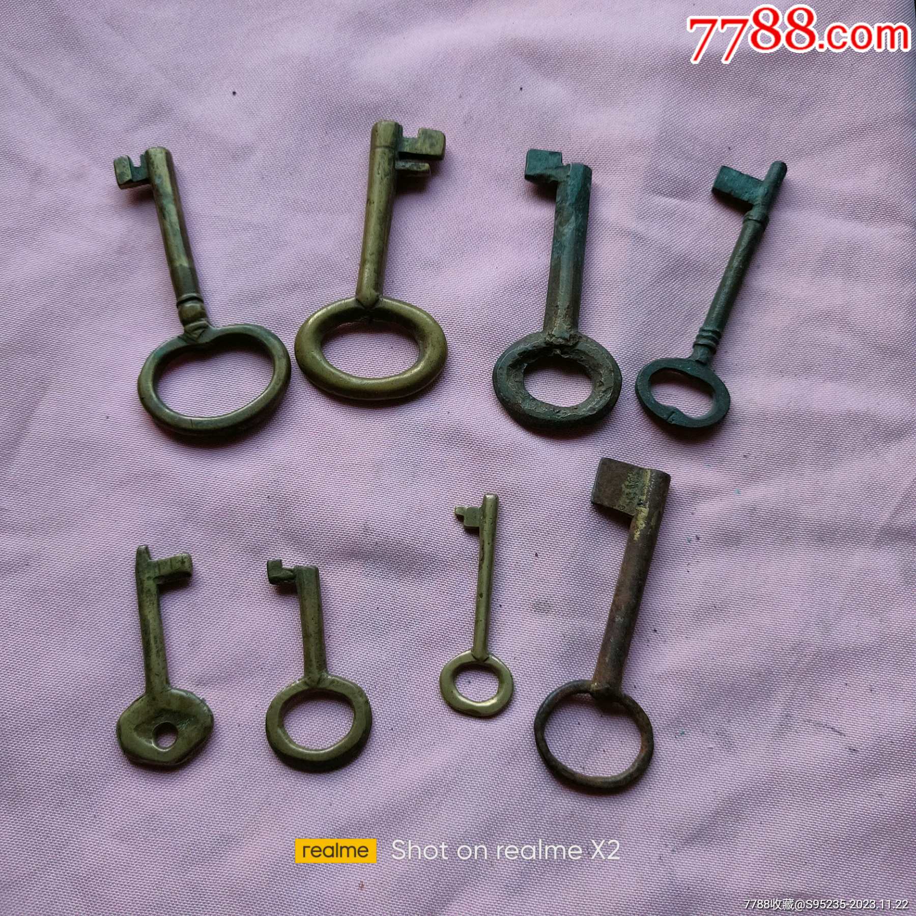 8把各异漂亮的古代铜钥匙-价格:150元-se97457409-铜锁/铜钥匙-零售-7788收藏__收藏热线