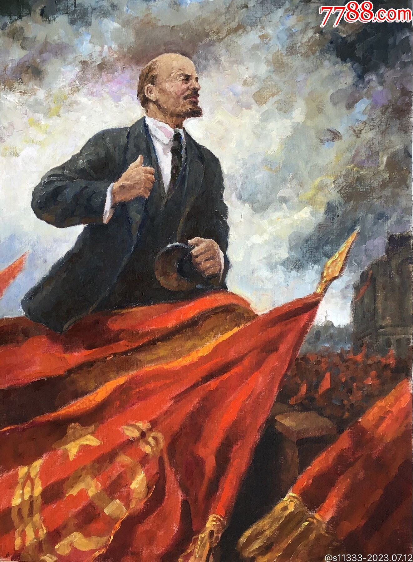 列宁_油画原画_雅园纸品【7788收藏__收藏热线】