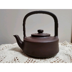 ▽鴻▽後手急須 時代物 茶道具 漢詩紋提梁紫砂茶壺 顧景舟製款