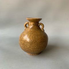 清代民窑黄釉花瓶-黄釉瓷-7788旧书网