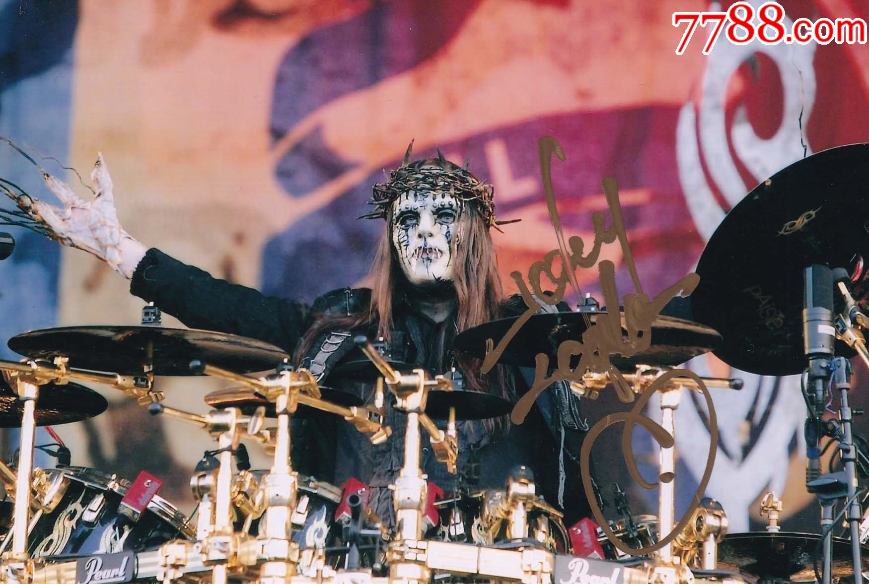 活结乐队slipknot鼓手乔伊·乔迪森JoeyJordison亲笔签名照-价格:99元-se97706010-明星签名-零售-7788收藏 ...