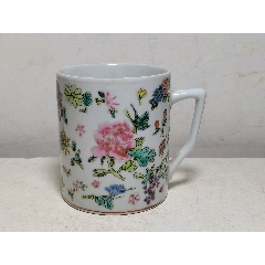 景德镇粉彩百花杯子漂亮美品具体看简介-彩绘瓷/彩瓷-7788旧书网