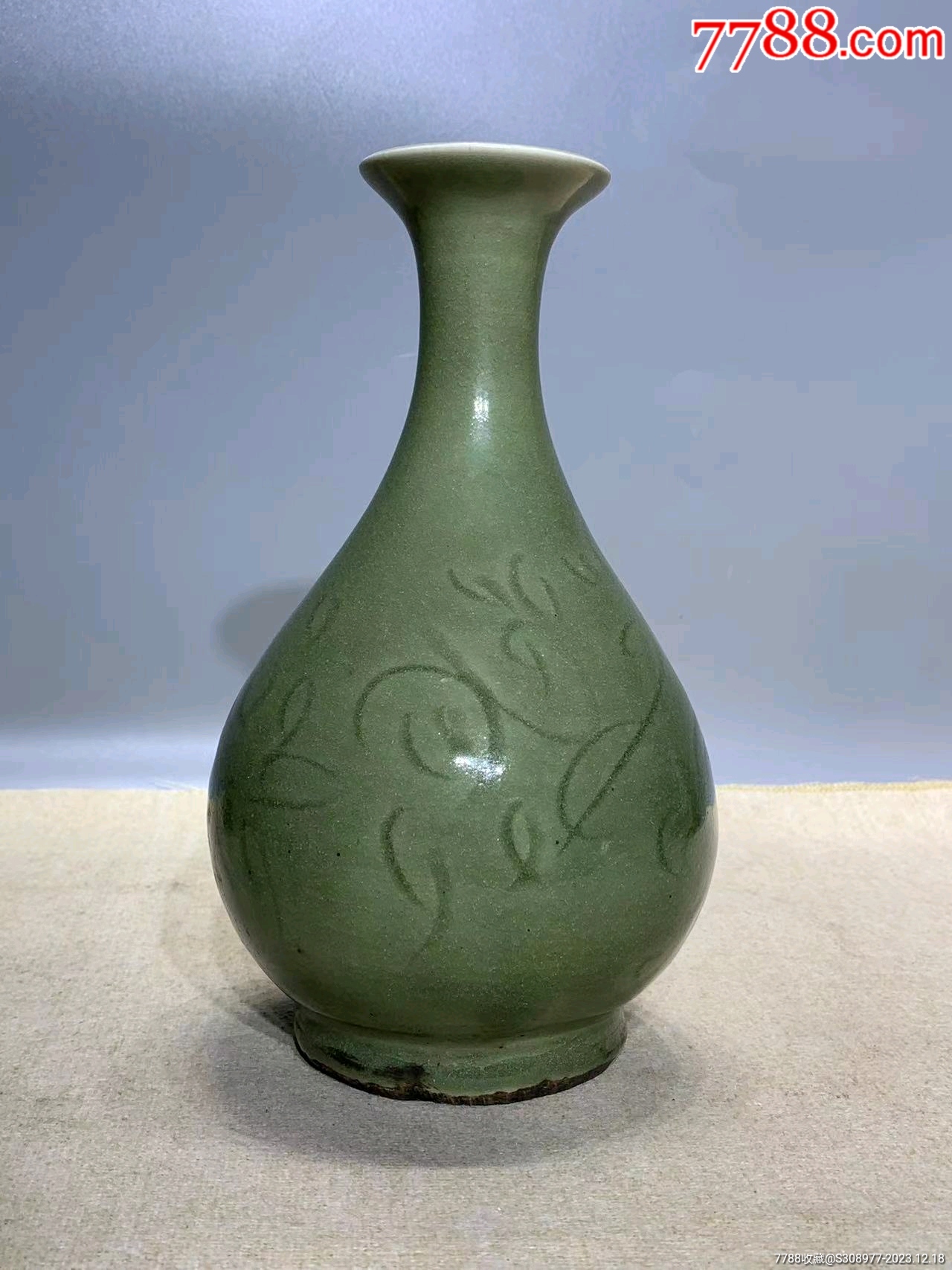 元代龙泉玉壶春瓶-绿釉瓷-7788红宝书