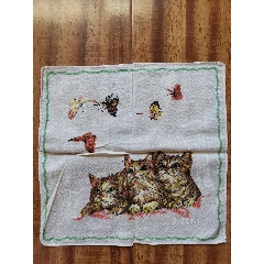 老手绢60年代儿童手帕算术拼音品如图时代感强有瑕疵见图处理价25元