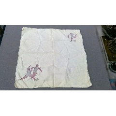 老手绢60年代儿童手帕算术拼音品如图时代感强有瑕疵见图处理价25元