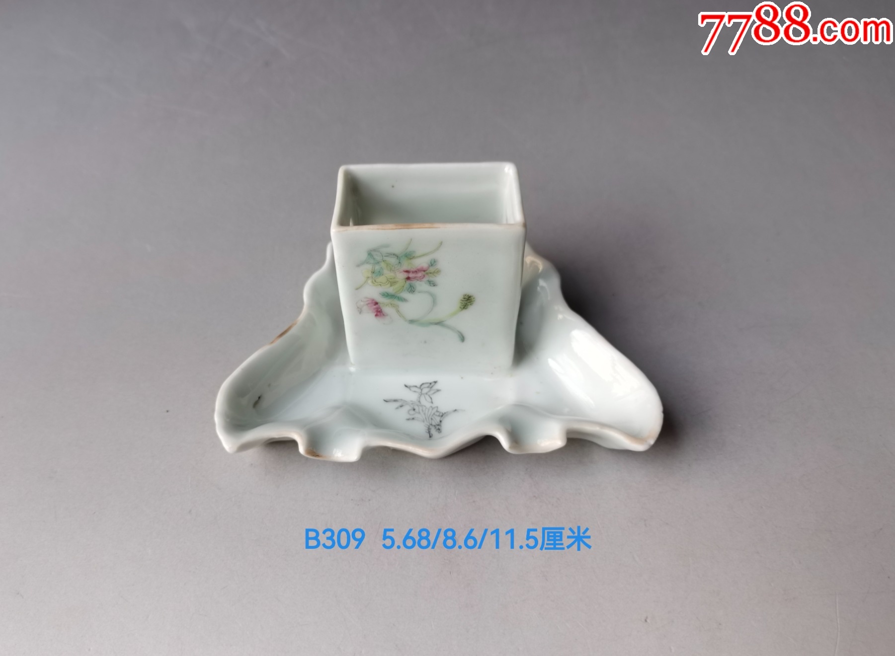 B309·粉彩花卉烟托-价格:2000元-se98053089-彩绘瓷/彩瓷-零售-7788收藏__收藏热线