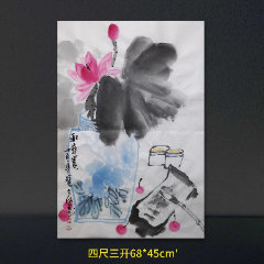 四尺三开68*45cm安徽名家张宝立国画大写意花鸟小品