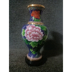 八十年代出口铜胎掐丝珐琅花瓶一个-景泰蓝/珐琅-7788旧书网