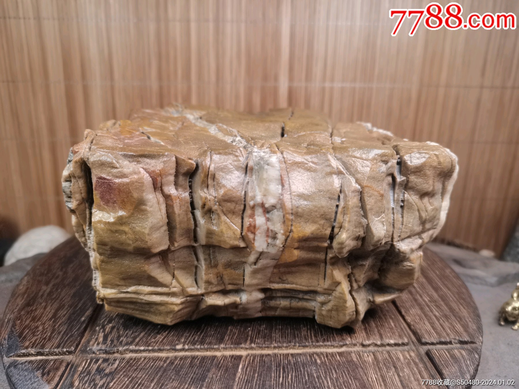 天然型皮色观赏奇石戈壁石沙漠漆风凌风砺石戈壁玛瑙原石新疆纹路泥玉开片石_风砺石/戈壁石_今玉石缘【7788收藏__收藏热线】