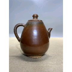 唐代绞釉酒壶-红釉瓷-7788红宝书