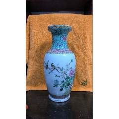 七十年代艺术瓷重工粉彩手绘大瓶_旧瓷器_华宇堂【7788旧书网】