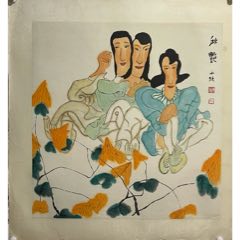 中国 人物画 阿蘭陀人順見之図 文化遺産オンライン