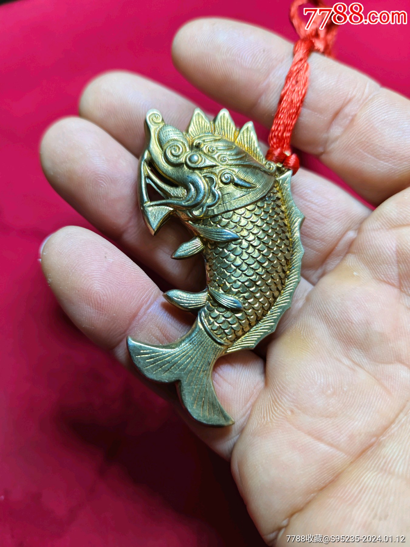 精美漂亮的品一流的银鎏金鱼化龙铃铛挂件_其他银器_时代新居民【7788收藏__收藏热线】