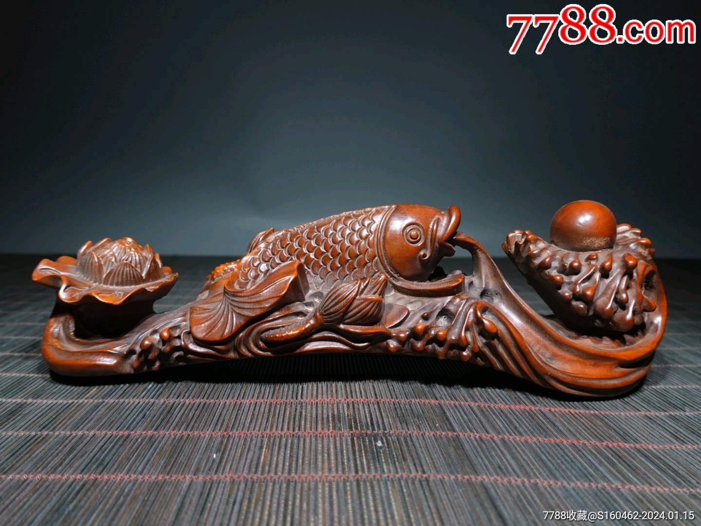 黄楊木 如意 小(HA437-2) 工芸品