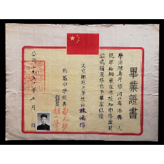 1950年北京师范大学辅助中学毕业证（9品）