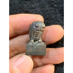 清代精工铜狮子印章，-铜杂件-7788红宝书