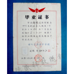 58年四川省新津中学校毕业证书（八开）
