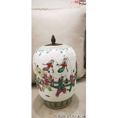 清中期道光婴戏粉彩五子夺魁罐_彩绘瓷/彩瓷_图片欣赏_收藏价值_7788