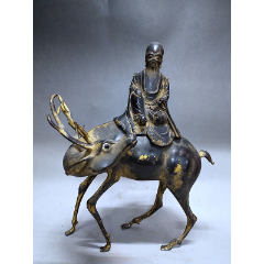 清代漆金铜像_铜像/铜佛像_镇江古玩【7788旧书网】