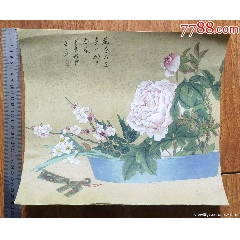 清末湖州南浔顾寿松清供绢画小品