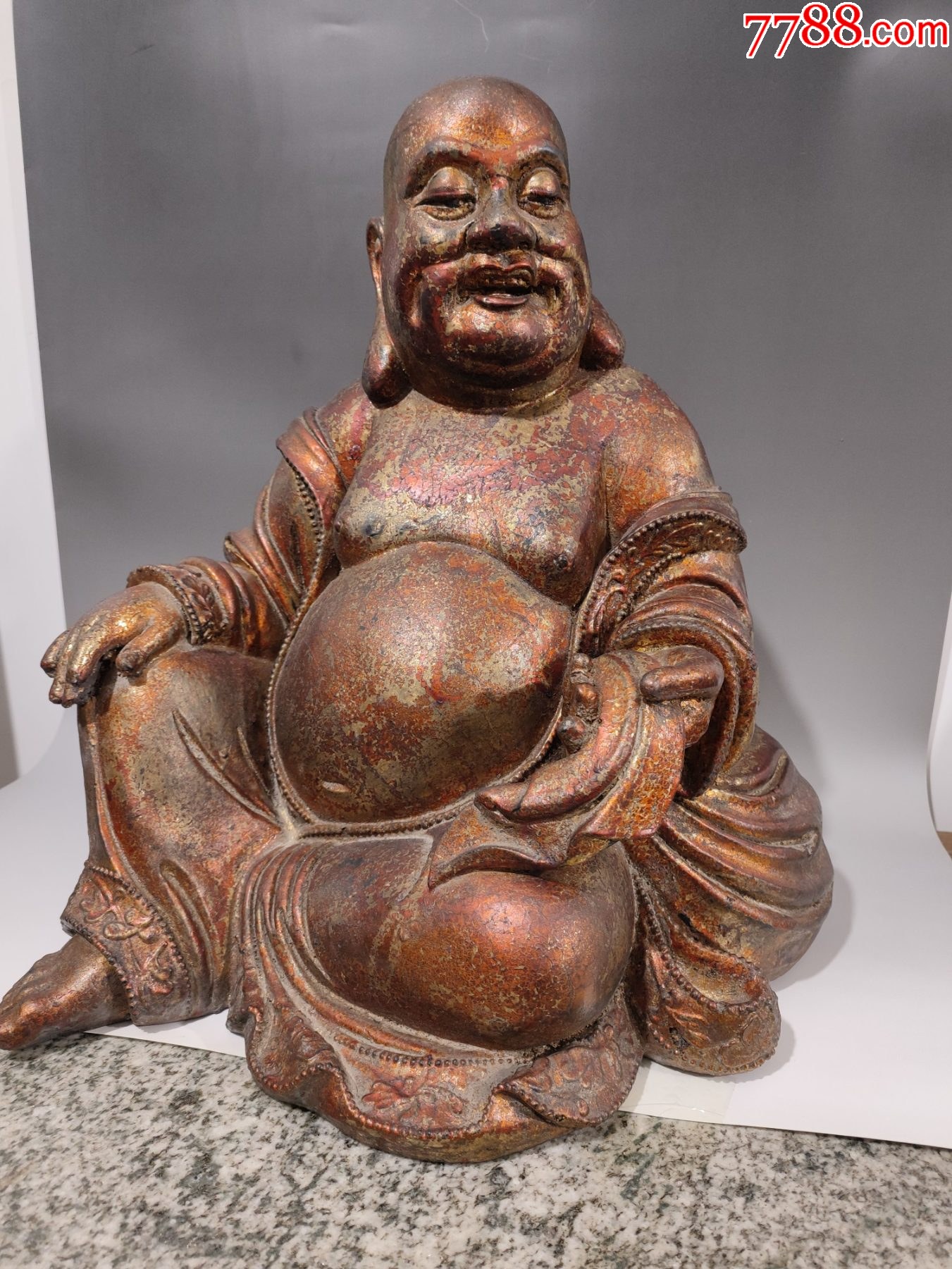 刷金脱胎弥勒佛_其他旧漆器_配件图片_收藏价格_7788钟表收藏