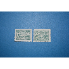 华东邮政-山东二七建邮七周年纪念邮票-2元-新票上品_解放区邮票_日本