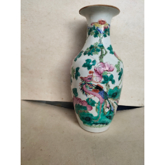 清代凤凰喜牡丹图花瓶_彩绘瓷/彩瓷_图片价格_收藏行情_7788集邮网