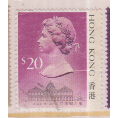 香港邮票.1987年.伊丽莎白】20元、信销票_台湾邮票_小小纸片大收藏