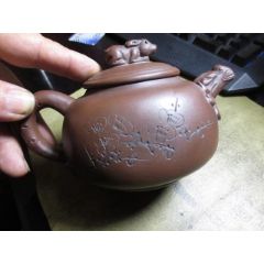 江建祥紫砂壶一套20x11cm，品相如图包老包手工很有收藏价值。-紫砂壶