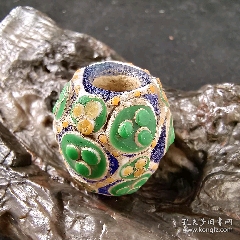  strong>旧藏老琉璃蜻蜓眼珠子尺寸如图 /strong>_琉璃珠/球