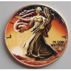 美国行走女神1盎司彩色银币，
